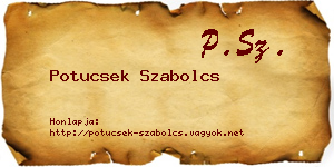 Potucsek Szabolcs névjegykártya